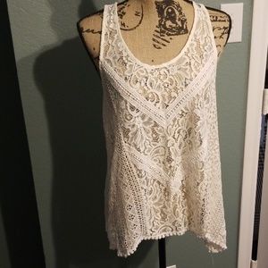 Maurices large Boho lace tank top